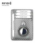 TQ-319 Anti-Theft Anti-Lost Tracker Leather Card Holder For AirTag, Style: Carbon Fiber (Gray) - 1