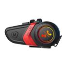 Motorcycle Helmet Call Music Navigation Bluetooth Headset, Color: Red(Hard Pipe Microphone) - 1