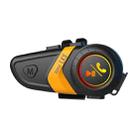 Motorcycle Helmet Call Music Navigation Bluetooth Headset, Color: Yellow(Soft Pipe Microphone) - 1