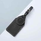 PU Anti-Lost Luggage Tag Tracker Cover for AirTag(Black) - 1