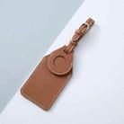 PU Anti-Lost Luggage Tag Tracker Cover for AirTag(Brown) - 1