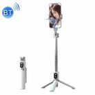 Retractable Bluetooth Selfie Stick Mobile Phone Live Broadcast Tripod Stand, Style: Single Light (White) - 1