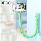 3PCS Caterpillar Mobile Phone Stand Magic Suction Cup Bedside Desktop Bracket(Green) - 1