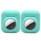 2PCS 2 In 1 Earphone Protective Case Tracker Cover For AirTag / Airpods 2(Mint Green) - 1