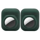 2PCS 2 In 1 Earphone Protective Case Tracker Cover For AirTag / Airpods 2(Dark Green) - 1