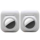 2PCS 2 In 1 Earphone Protective Case Tracker Cover For AirTag / Airpods 2(White) - 1