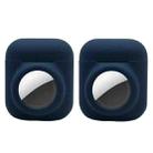 2PCS 2 In 1 Earphone Protective Case Tracker Cover For AirTag / Airpods 2(Midnight Blue) - 1