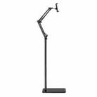 155cm Live Broadcast Bedside Cantilever Floor Bracket Phone Tablet Clip (Black) - 1