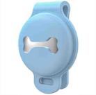 2 PCS JJ10134 Bone Shaped Pet Tracker Silicone Cover with Clip Function For Airtag(Sky Blue) - 1
