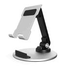 Portable Mobile Phone Tablet Desktop Stand, Color: Round Swivel Silver - 1