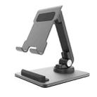Portable Mobile Phone Tablet Desktop Stand, Color: Square Swivel Dark Gray - 1