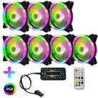 Computer CPU RGB luminous Radiator 7 Fans+Remote Control - 1