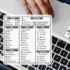 5 PCS PC Reference Keyboard Shortcut Sticker Adhesive for PC Laptop Desktop(Keys) - 1