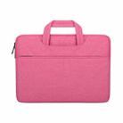 ST01 Large-Capacity Waterproof Shock-Absorbing Laptop Handbag, Size: 13.3 inches(Rose Pink) - 1