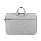 ST01 Large-Capacity Waterproof Shock-Absorbing Laptop Handbag, Size: 14.1-15.4 inches(Grey) - 1