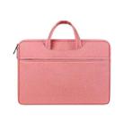 ST01 Large-Capacity Waterproof Shock-Absorbing Laptop Handbag, Size: 14.1-15.4 inches(Lady Pink) - 1