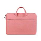 ST01 Large-Capacity Waterproof Shock-Absorbing Laptop Handbag, Size: 15.6 inches(Lady Pink) - 1