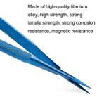 MaYuan Titanium Alloy Fingerprint Flying Lead Tweezers 0.15mm Fine Curved Tip Tweezers(Blue) - 3