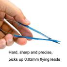 MaYuan Titanium Alloy Fingerprint Flying Lead Tweezers 0.15mm Fine Curved Tip Tweezers(Blue) - 4