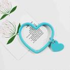 5 PCS Heart-shaped Silicone Bracelet Mobile Phone Lanyard Anti-lost Wrist Rope(Blue) - 1