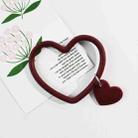 5 PCS Heart-shaped Silicone Bracelet Mobile Phone Lanyard Anti-lost Wrist Rope(Wine Red) - 1