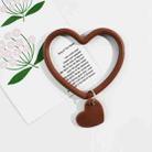 5 PCS Heart-shaped Silicone Bracelet Mobile Phone Lanyard Anti-lost Wrist Rope(Caramel) - 1