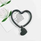 5 PCS Heart-shaped Silicone Bracelet Mobile Phone Lanyard Anti-lost Wrist Rope(Grey) - 1