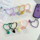 5 PCS Heart-shaped Silicone Bracelet Mobile Phone Lanyard Anti-lost Wrist Rope(Cyan) - 3