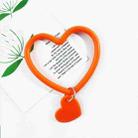 5 PCS Heart-shaped Silicone Bracelet Mobile Phone Lanyard Anti-lost Wrist Rope(Orange) - 1