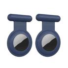 2PCS Tracking Anti-Lost Locator Pin Silicone Cover For Apple Airtag(Blue) - 1