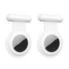 2PCS Tracking Anti-Lost Locator Pin Silicone Cover For Apple Airtag(White) - 1