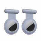 2PCS Tracking Anti-Lost Locator Pin Silicone Cover For Apple Airtag(Gray) - 1