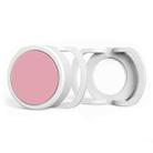 2 PCS  Anti-Lost Tracker Silicone Case for AirTag,Size:  24mm(White+Pink) - 1