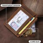 Tracking Locator Leather Wallet RFID Anti-theft Card Holder for AirTag, Color: Zipper-Coffee - 5