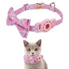 Pet Tracker Collar Insert Buckle Bow Collar For AirTag(Pink) - 1