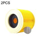 2PCS HEPA Filter For Karcher A2004 / A2204 Vacuum Cleaner Accessories(Yellow) - 1