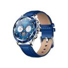 NX1 1.32 Inch Bluetooth Call Body Temperature Monitoring Waterproof Smart Watch(Blue Leather) - 1