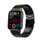 QS16Pro 1.69-Inch Health Monitoring Waterproof Smart Watch, Supports Body Temperature Detection, Color: Thick Black Steel - 1