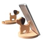 Wooden Mobile Phone Bracket Beech Lazy Mobile Phone Holder,Style: Puppy  - 1