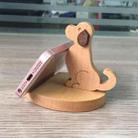 Wooden Mobile Phone Bracket Beech Lazy Mobile Phone Holder,Style: Golden Retriever - 1