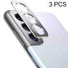 3 PCS Phone Camera Aluminum Alloy Film Rear Camera Protective Film For Samsung Galaxy S21 Plus (Silver) - 1