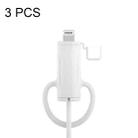 3 PCS Soft Washable Data Cable Silicone Case For Apple, Spec: 8 Pin (White) - 1