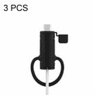 3 PCS Soft Washable Data Cable Silicone Case For Apple, Spec: Type-C (Black) - 1