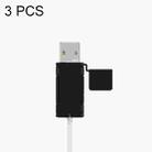 3 PCS Soft Washable Data Cable Silicone Case For Apple, Spec: USB (Black) - 1