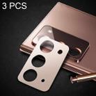 3 PCS Lens Film Aluminum Alloy Sheet Camera Protection Film For Samsung Galaxy Note20 (Rose Gold) - 1