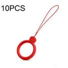 10 PCS Silicone Ring Mobile Phone Lanyard Water Bottle Anti-fall Pendant(Vitality Red) - 1