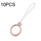 10 PCS Silicone Ring Mobile Phone Lanyard Water Bottle Anti-fall Pendant(Sand Pink) - 1