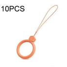 10 PCS Silicone Ring Mobile Phone Lanyard Water Bottle Anti-fall Pendant(Coral Orange) - 1