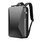 Bopai 61-93318A Hard Shell Waterproof Expandable Backpack with USB Charging Hole, Spec: Password (Black) - 1