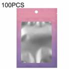 100PCS Aluminum Foil Ziplock Bag Jewelry Data Line Sealed Packaging Bag, Size: 12x18cm (Pink Gradually Purple) - 1